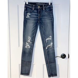 American Eagle MidRise dark ribbed Jeggings